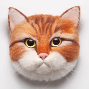 DIY Needle Felted Orange Tabby Cat Kit