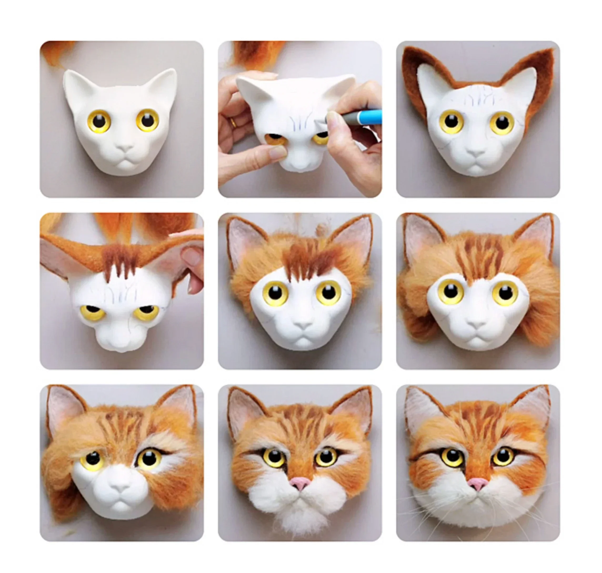 Needle Felting Kits DIY steps