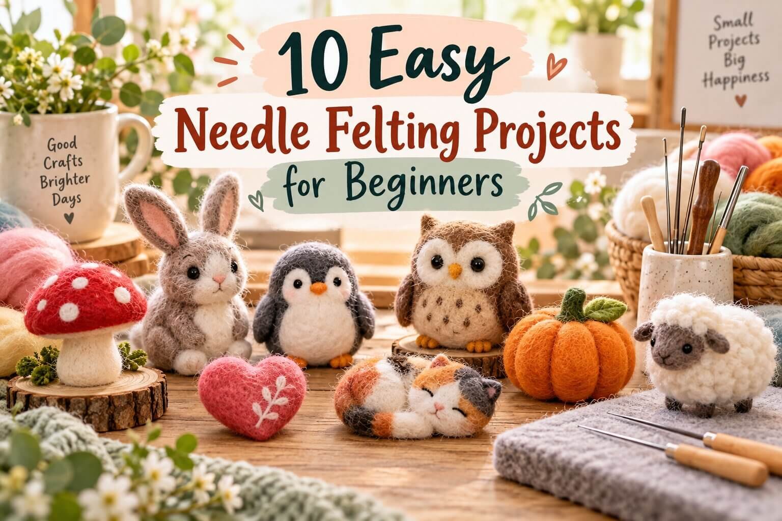 10 Easy Needle Felting Projects for Beginners