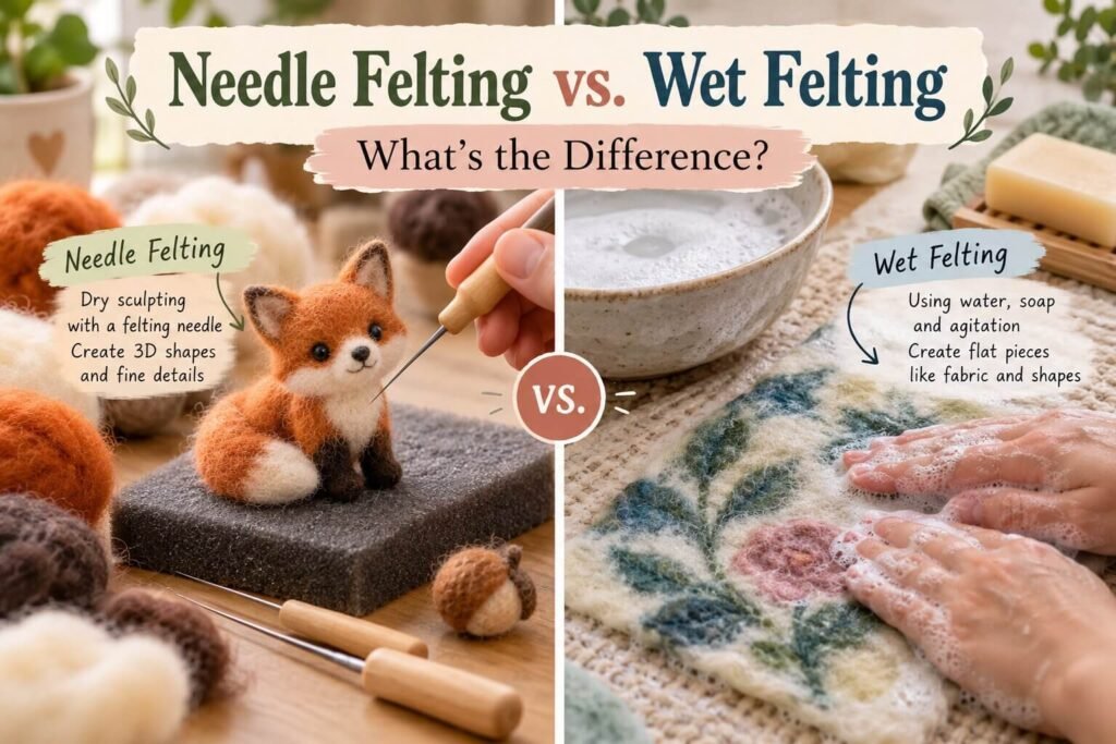 Needle Felting vs. Wet Felting: What’s the Difference?