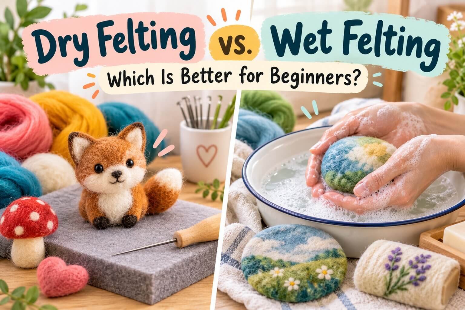 Dry Felting vs. Wet Felting: Which Is Better for Beginners?