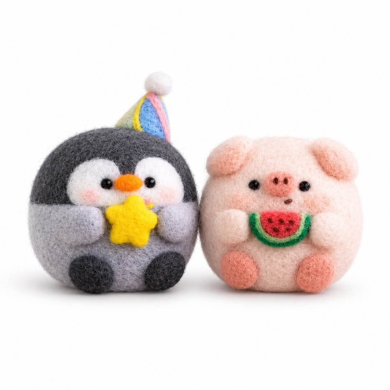 Chubby Animal Needle Felting Starter Kit 9