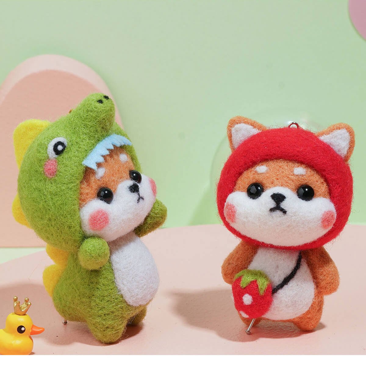 Cute Shiba Inu Needle Felting Kit - DIY Handmade Wool Felting Craft Kit