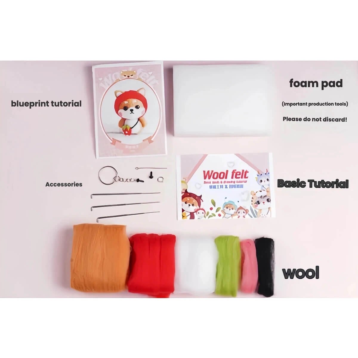 Cute Shiba Inu Needle Felting Kit - DIY Handmade Wool Felting Craft Kit 5 (1)