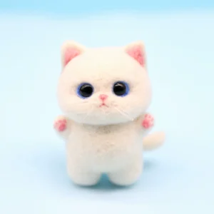 Cute Needle Felting Kit for Beginners - DIY Wool Cat Craft Set