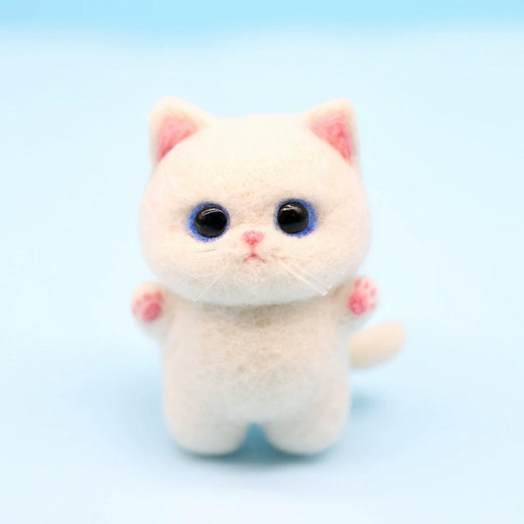 Cute Needle Felting Kit for Beginners - DIY Wool Cat Craft Set - Image 2