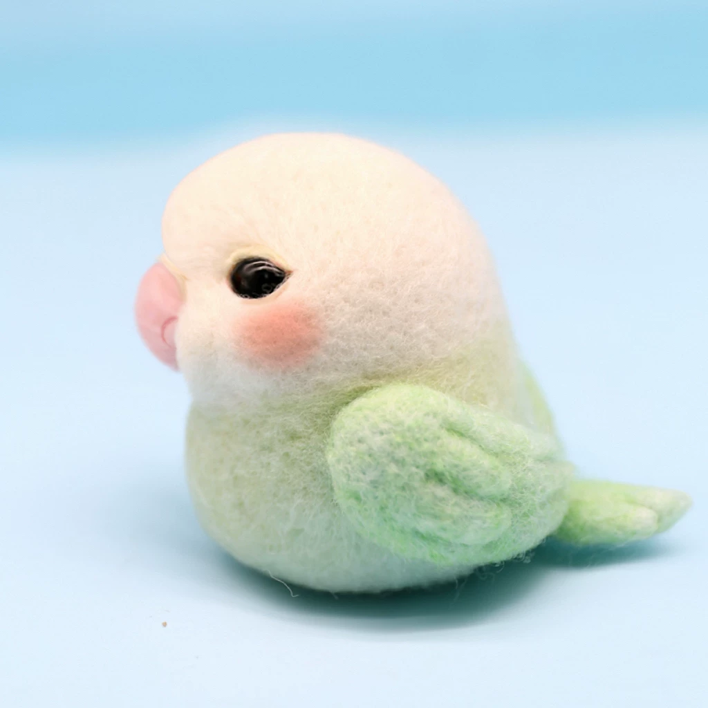 DIY Needle Felting Miniature Parrot & Lovebird Wool Craft Kit - Image 3