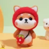 strawberry-shiba-inu-_-includes-felting-pad-3-felting-needles-includes-keychain