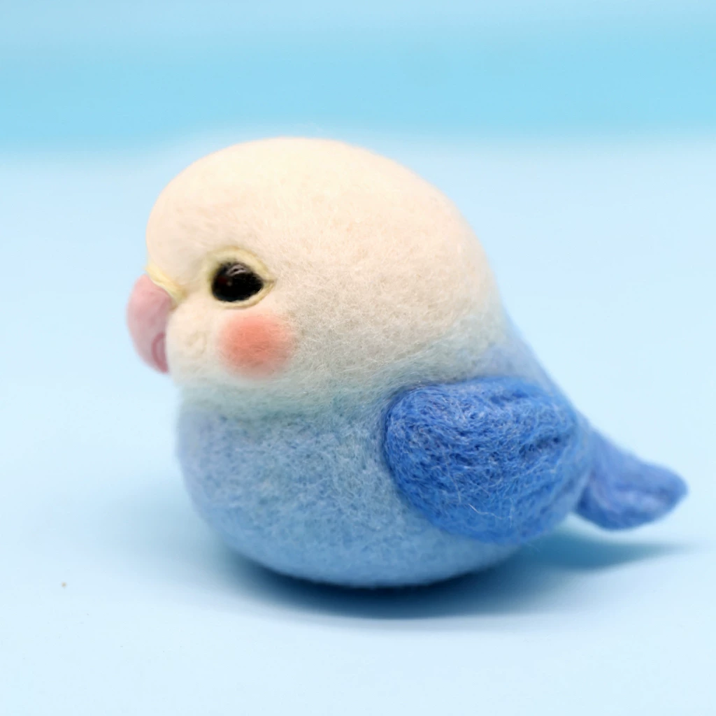 DIY Needle Felting Miniature Parrot & Lovebird Wool Craft Kit - Image 2
