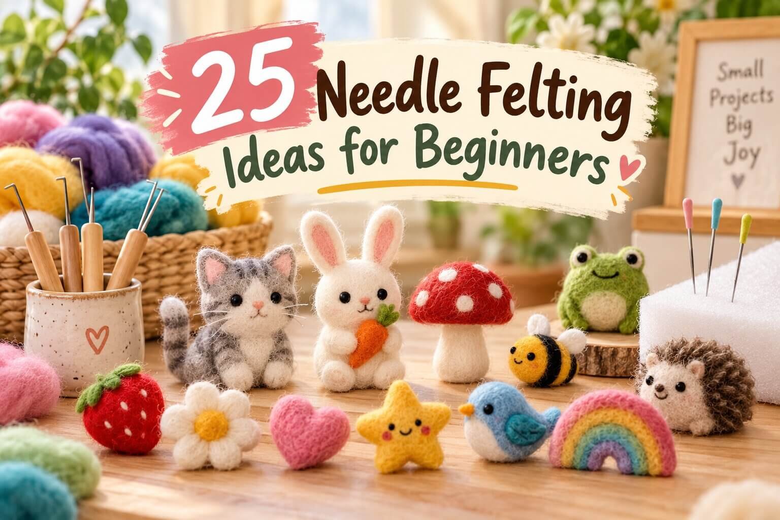 25 Needle Felting Ideas for Beginners (1)