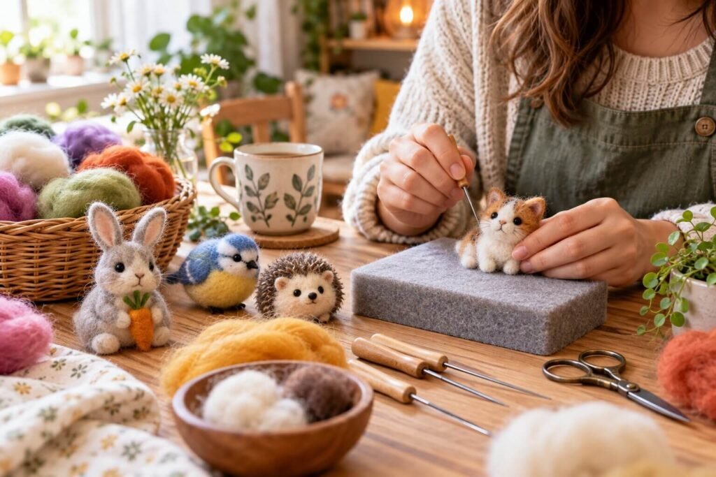 Cozy Needle-Felting Cat Workshop (1)